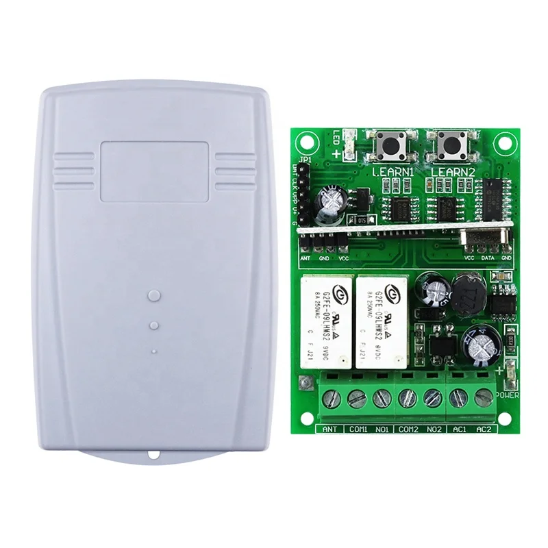 2 Channels DC12~48V Universal Lighting Industrial Electric Doors Control Wireless Remote Controller Switch