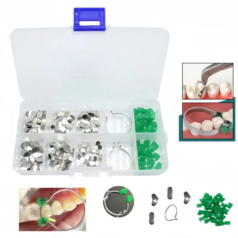 

1 Set Dental Douban Forming Sheet Set Dental Gap Wedge Tools Dentist Filling Matrix Retainer Clip Teeth Restoration Material