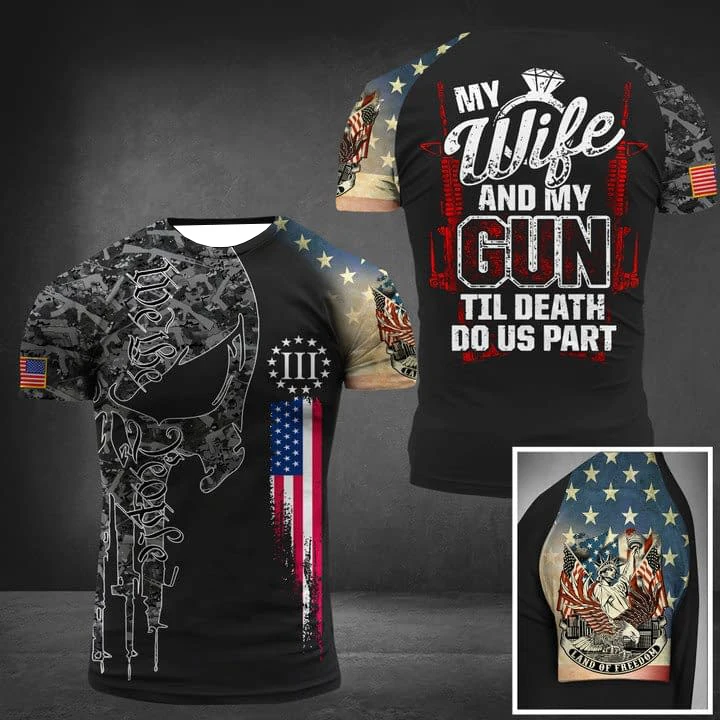 

Summer Vintage Men's T-shirt Military Skull Print T-shirt Casual Pullover plus size Men's Outdoor Round Neck T-shirt