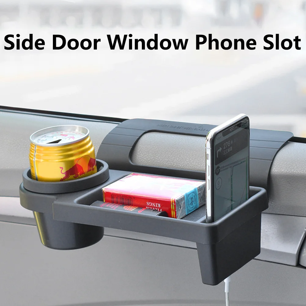 

Multifunctional Car Organizer Box with Cup Holder Hanging Storage Rack Side Door Window Phone Slot Stand Car Interior Accessory