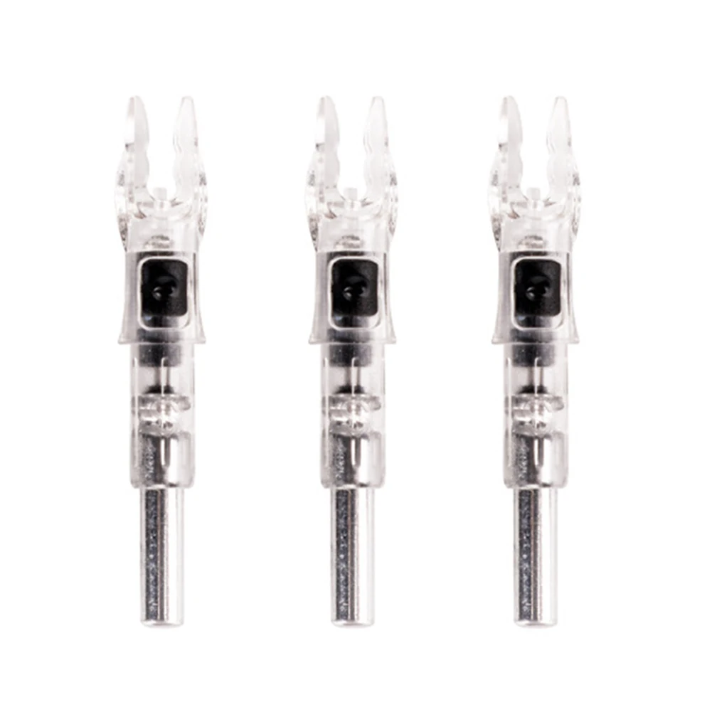 3 قطعة الصيد مضيئة السهم الذيل مضاءة مجمع القوس LED متوهجة السهم نوك الذيل ل 6.2 مللي متر السهم رمح تلقائيا يضيء أ