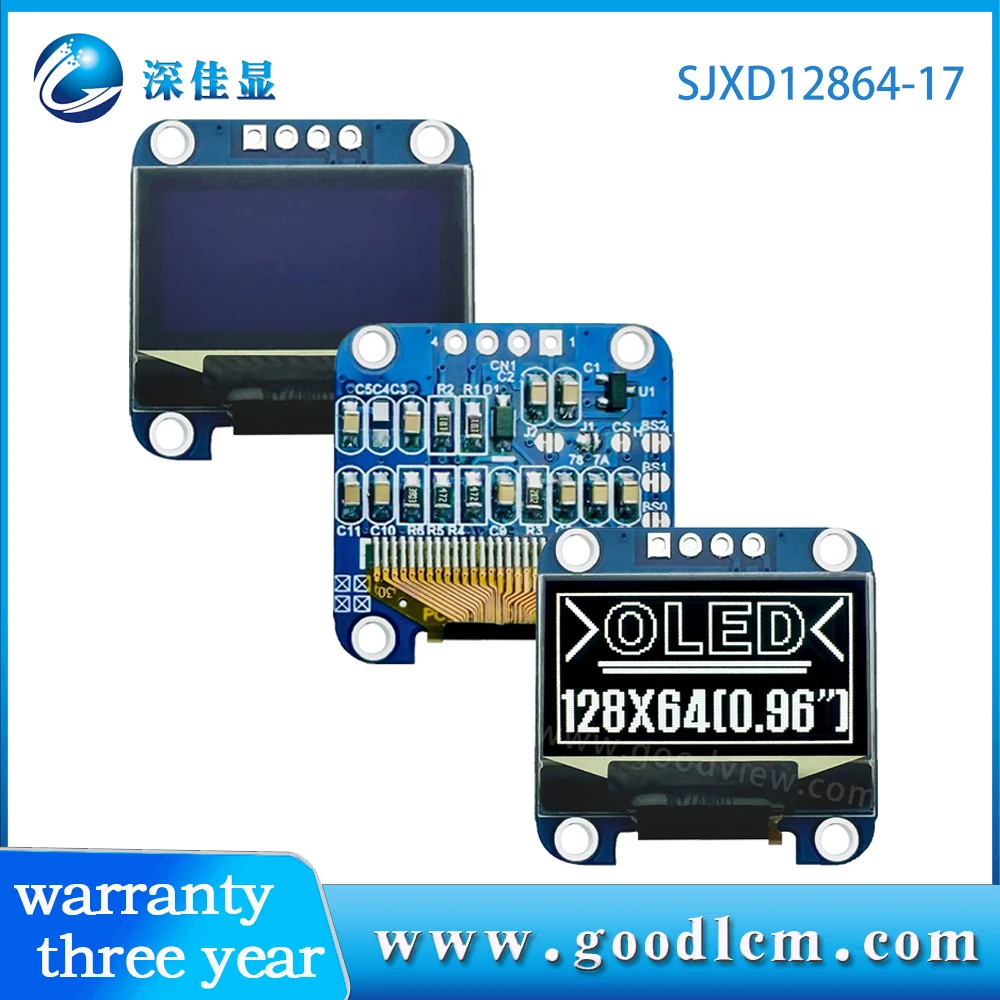 Factory hot sales 0.96 Inch 12864 oled i2c display ssd1306 drive IIC four-wire interface White characters