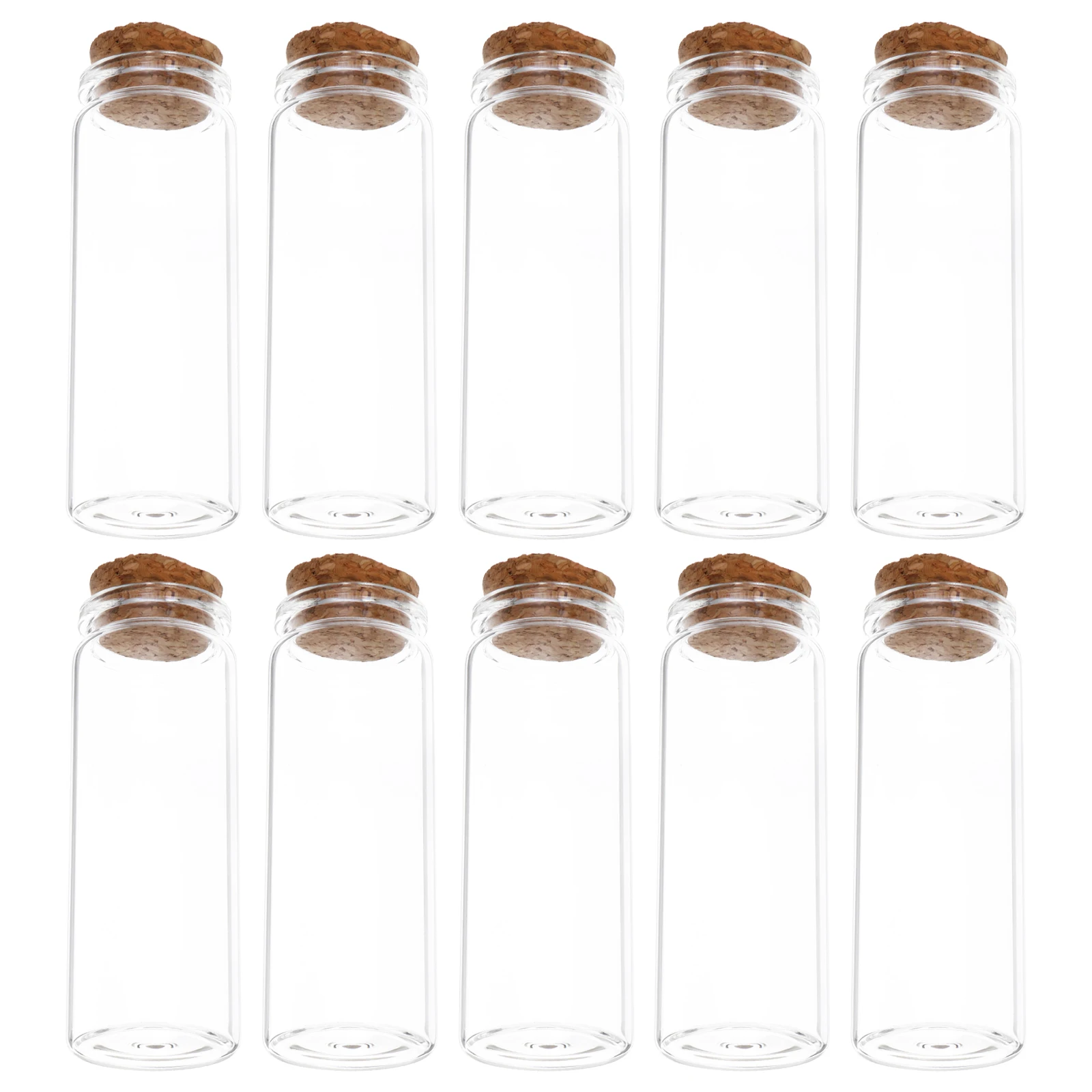 

10Pcs Transparent Glass Storage Bottles Sealing Containers for Tea Leaf Snacks Candy Compact Glass Jars