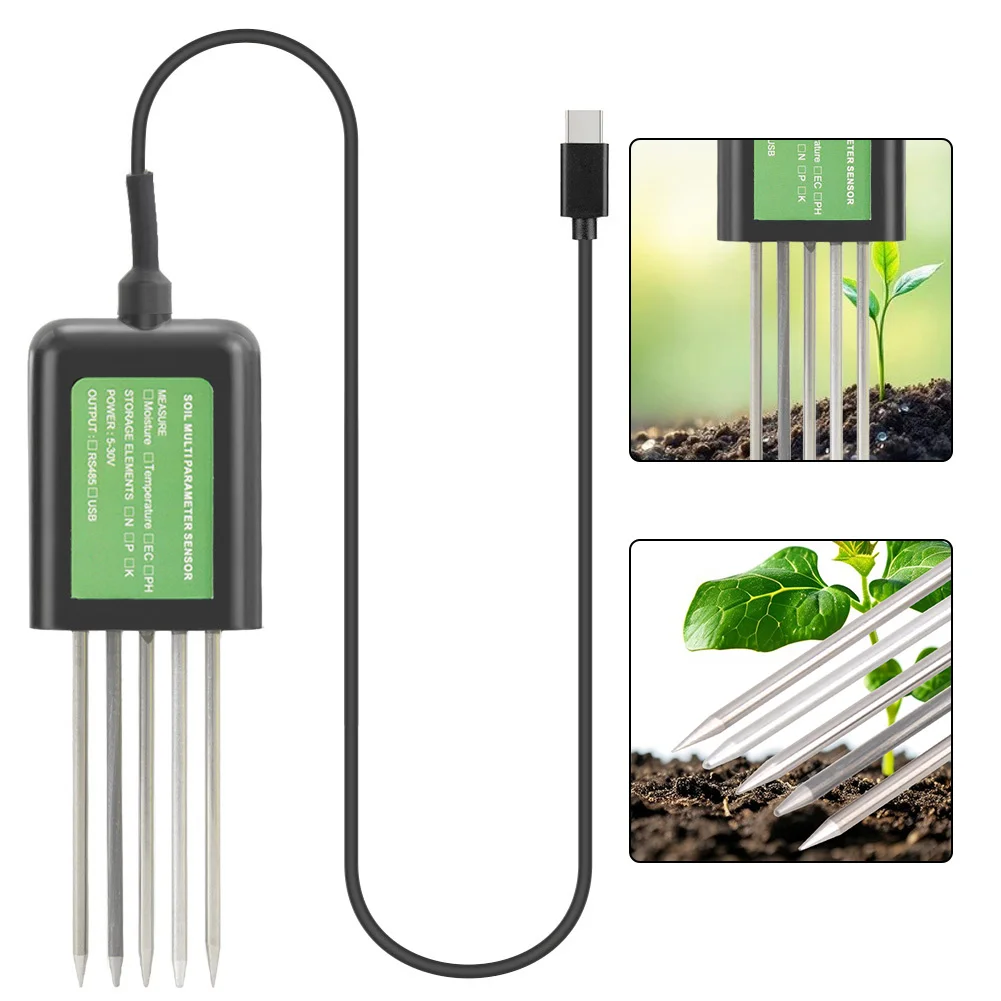

USB Soil Sensor 7 In 1 FOR Smart Soil Tester PH/EC Temperature & Humidity Meter For Test Measurement Tool Accessory