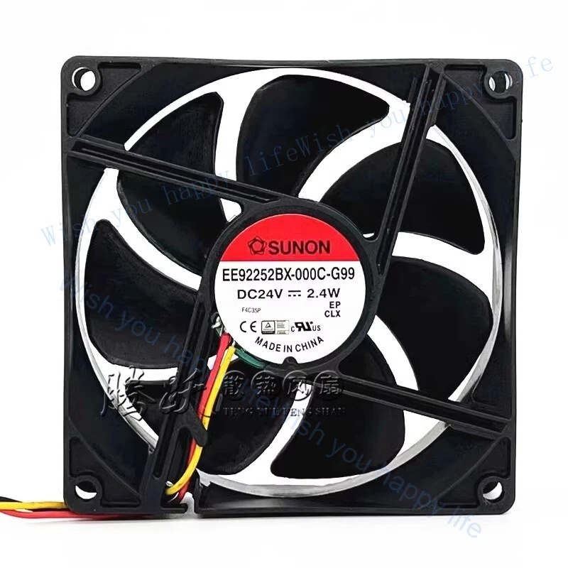 

V+ FOR SUNON EE92252BX-000C-G99 9025 DC24V 2.4W 9CM 3-Pin Inverter Cooling Fan