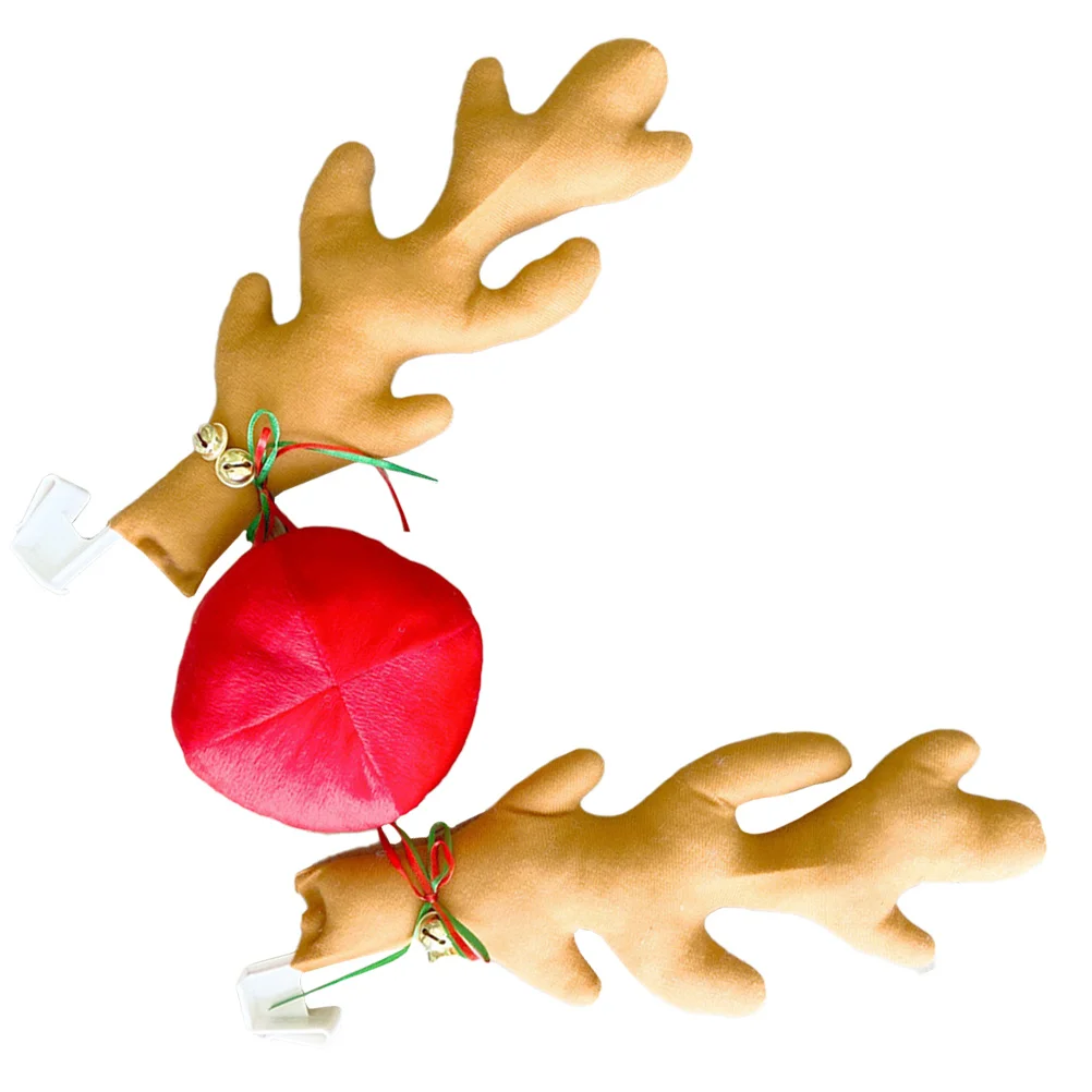 

1Set Car Reindeer Antlers Nose Decoration Lovely Xmas Ornament Vehicle Christmas Supplies Festive Atmosphere Gift