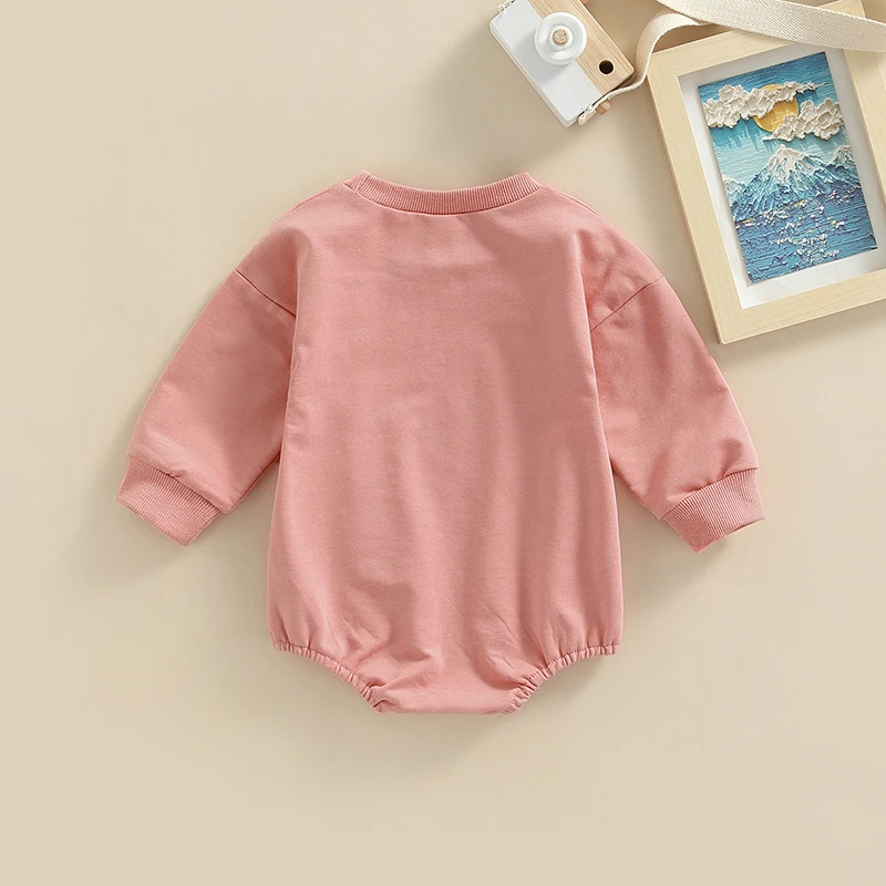 Fashion Autumn Newborn Baby Bodysuits Clothes for Boys Girls Cotton Letter Print Long Sleeve Pullover Bodysuits Jumpsuits 0-18M