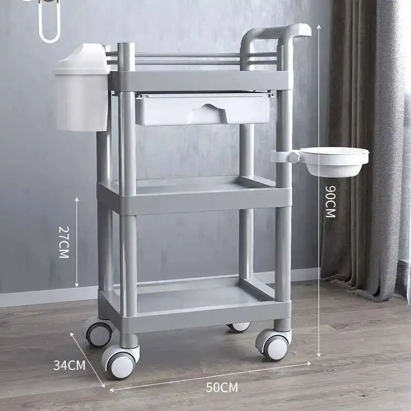 

Barber Rolling Salon Trolley Hair Wheels Cosmetic Salon Trolley Equipment Beauty Carrello Portaoggetti Salon Furniture RR50ST