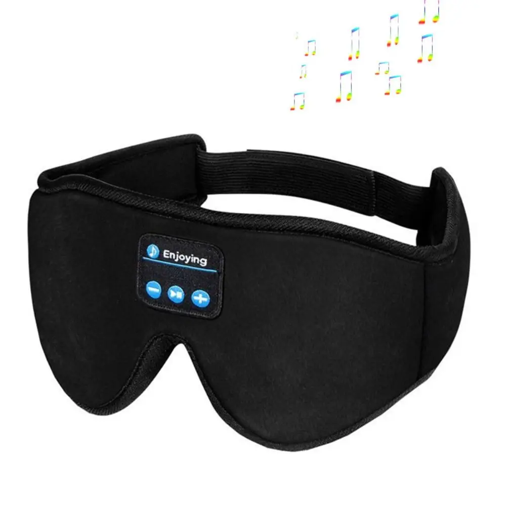 Soft Fabric Music Sleep Mask USB Charging Built-In Speakers Audio Sleep Mask Adjustable Fit Contoured Sleeping Eye Mask