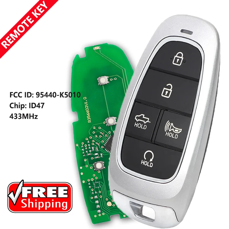 DIYKEY 95440-K5000 95440-K5002 95440-K5010 95440-K5012 Дистанционный брелок 433 МГц для Hyundai Tucson Santa Fe Sonata