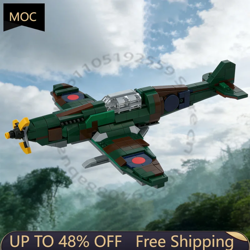 

Набор для сборки модели истребителя Spitfire (481 деталь), серия War Series, модульный конструктор, простые технологии, креативный DIY-набор, подарок на праздник