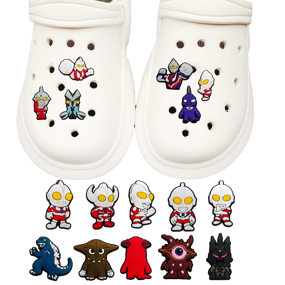 Anime Cartoon Monster Held coole Schuh Charms für Clogs Sandalen Dekoration Schuhs chnalle für Kinder Jungen Geschenke