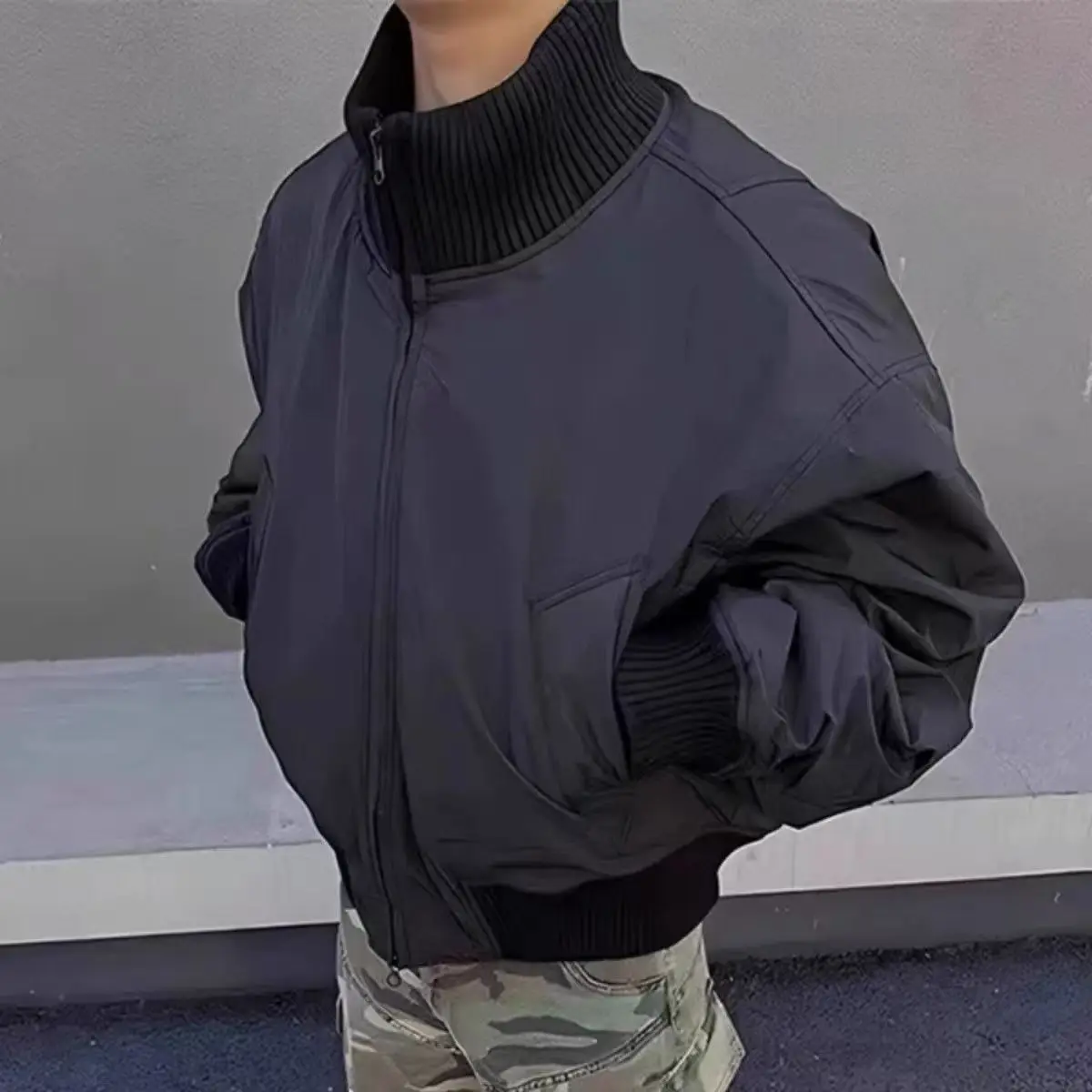 American Retro Winter Bomber Jackets for Men Classic Short Padding Jackets Coats Fashion Men's Parkas Men Winter Clothing