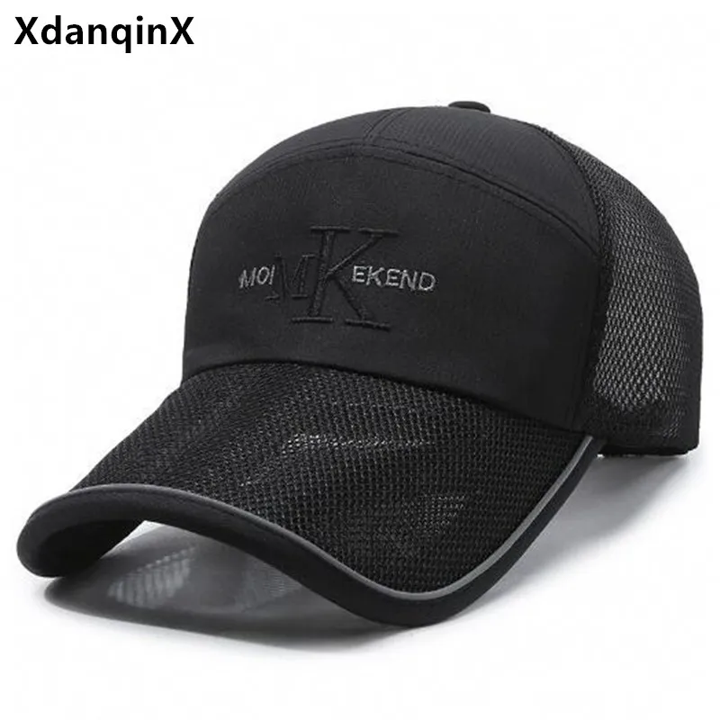 

New Summer Mesh Cap Breathable Baseball Caps For Men Golf Cap Fishing Hat Extended Brim Hardtop Sunscreen Travel Hat Women's Hat