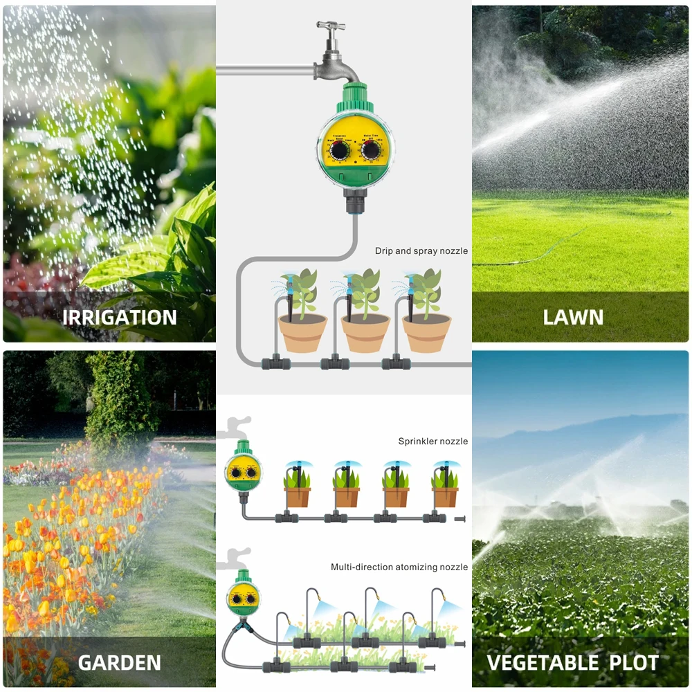 Green Outdoor Plastic Garden Electronic Automatic Watering Hose Irrigation Timer Faucet Water Hose New upgraded version
