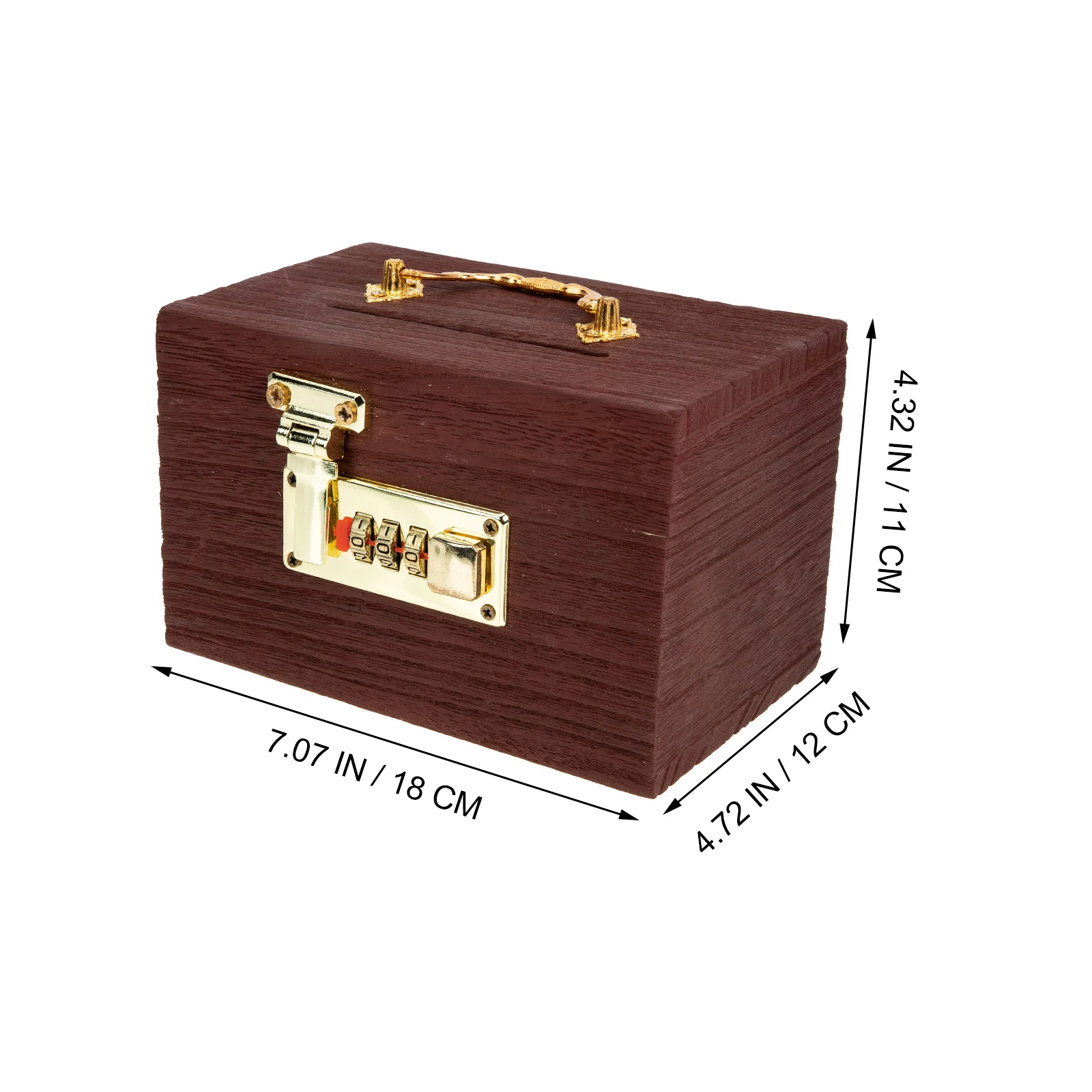 

Wood Vintage Pirate Treasure Box Classic Design Cash Box Password Lock Decorative Wood Coin Bank Gift for Kids Teens Adults