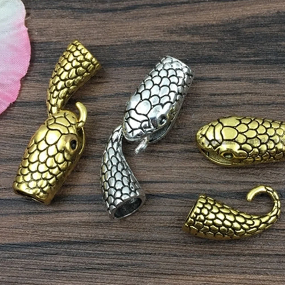 

10 Pairs Snake Head Bracelet Buckle Hooks Necklace Clasps Serpentine Clips Alloy Durable Toggle Closures Jewelry Making Spacer