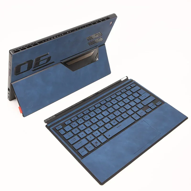 ملصق جلدي لجهاز ASUS ROG Flow Z13 GZ301 GZ301Z GZ301ZE 2022-2025 مقاس 13.4 بوصة (2 في 1) غطاء حماية للكمبيوتر المحمول وغطاء جلدي للشارات