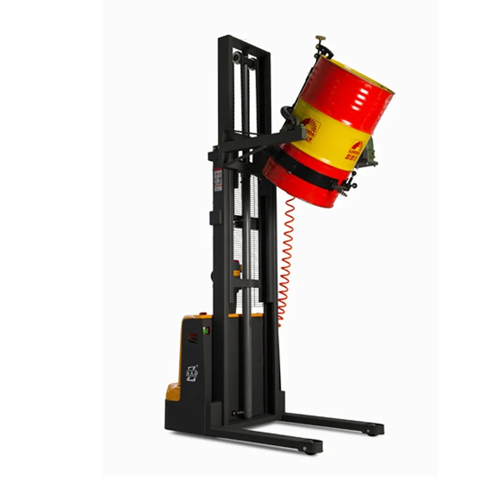 VISION Oil Drum Moving Electric Barrel Stackers With Tilter Lifter Truck