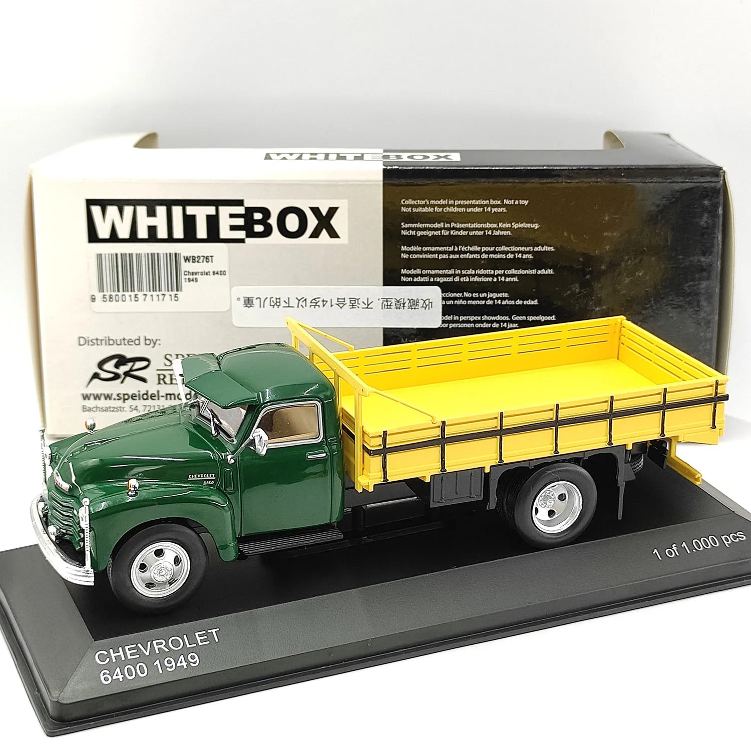 دييكاست وايت بوكس 1:43 مقياس شيفروليه 6400 1949 شاحنة سبيكة سيارة نموذج تحصيل لعبة هدية تذكارية عرض حلية