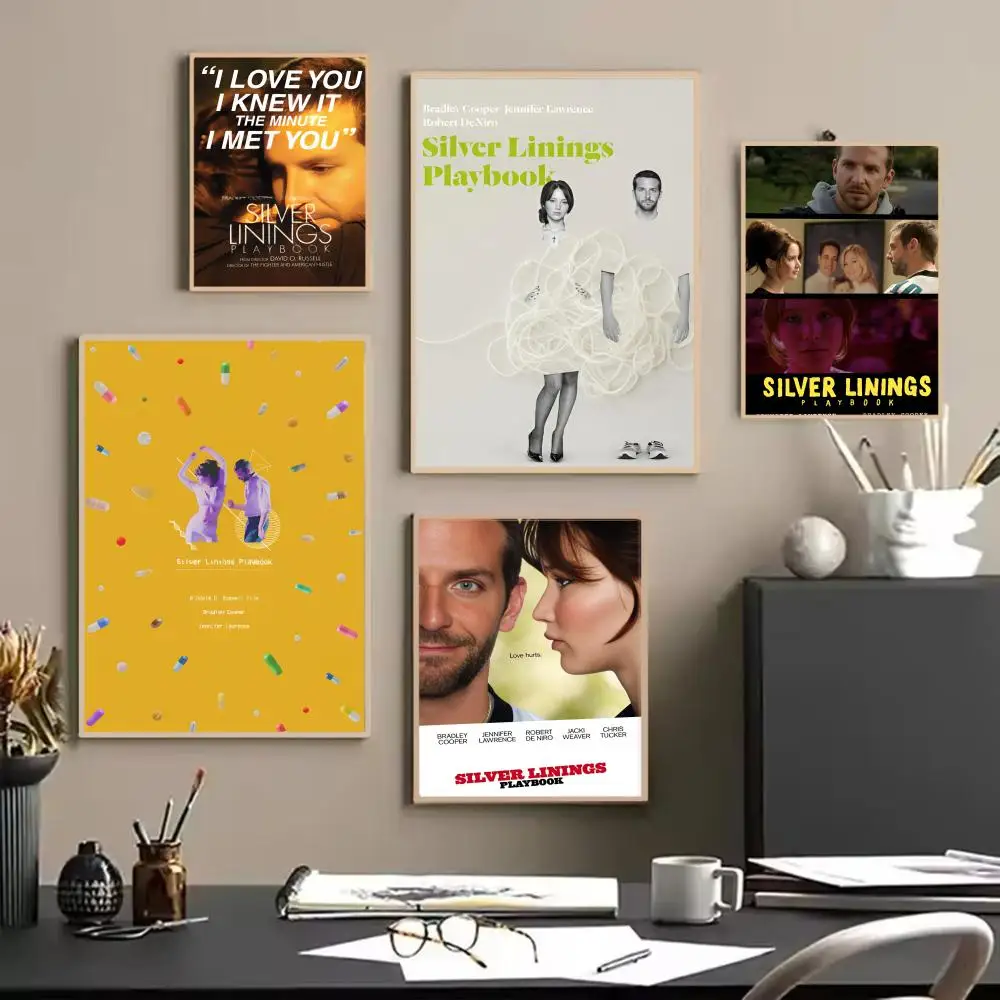 Raw Heartfelt S-Silver Linings Playbook Indie Drama Poster Painting Wall Art for Living Room Home Gifts Decor Mural