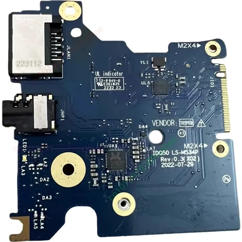 

Оригинальная плата LS-M534P для Dell G15 5530 5535 G16 7630 IDQ50 Audio WLAN RJ45 Lan, 100% протестирована, в порядке.