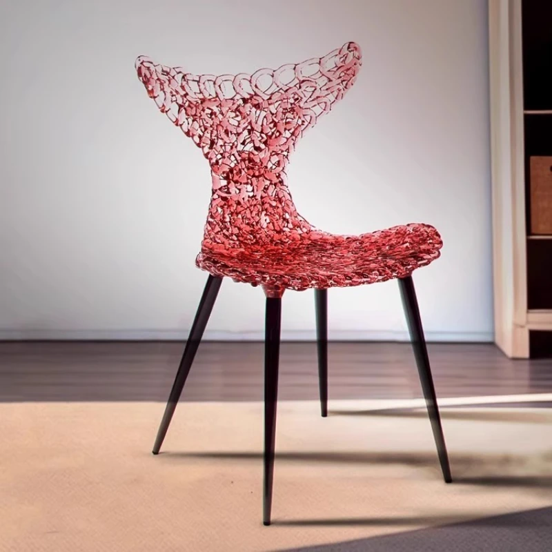 

Polycarbonate new fishtail chair restaurant Internet celebrity dining chair