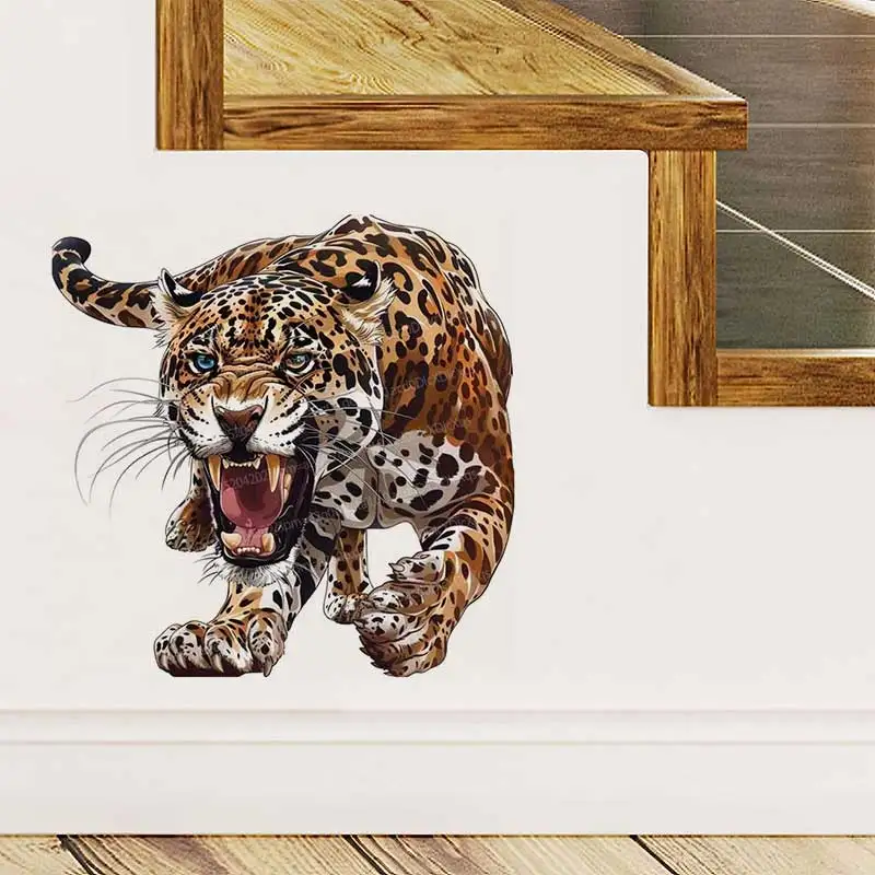 Waterproof PVC Leopard Pattern Decal Sticker Multi-Surface Compatible for Wall Toilet Notebook Computer AA508