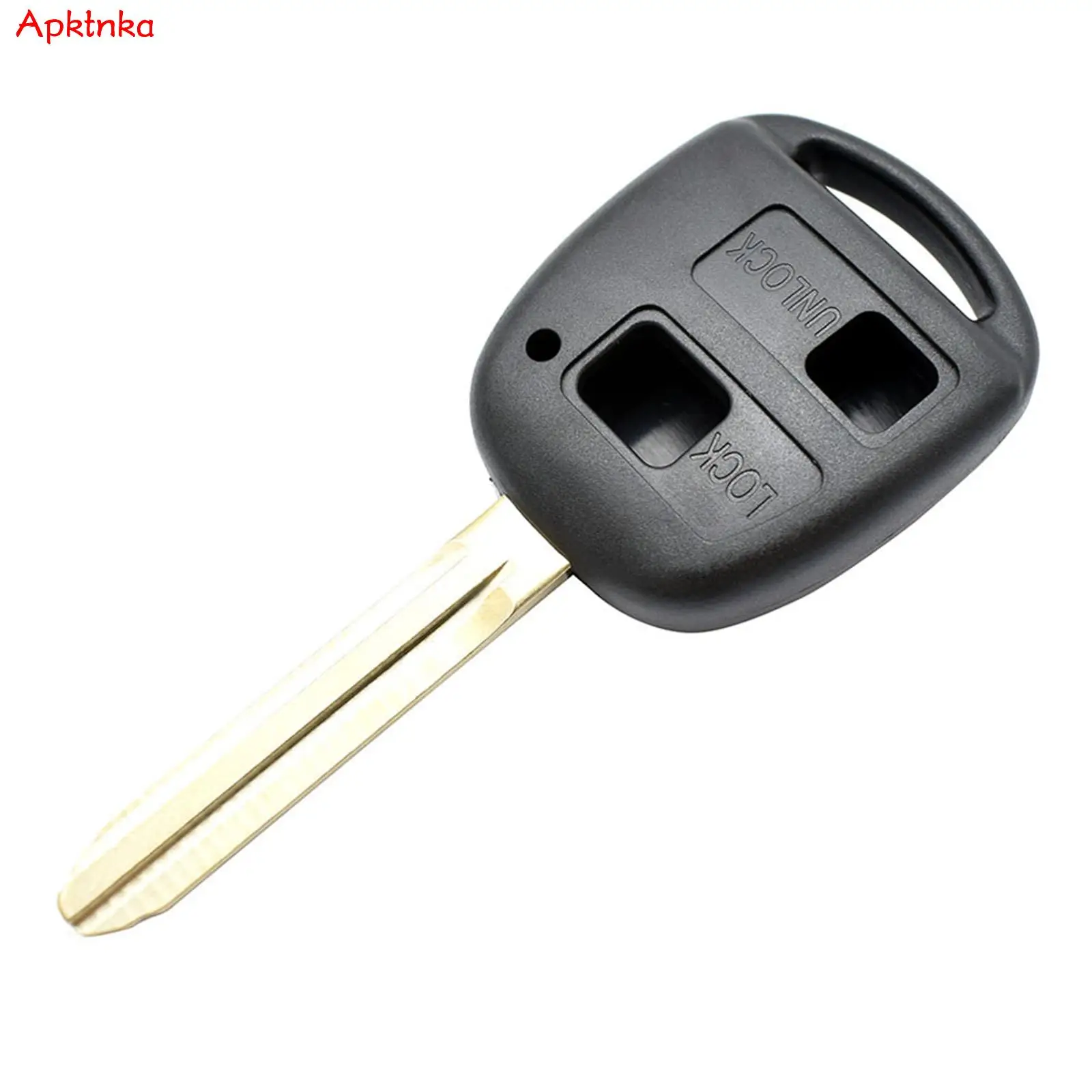 Carcasa de llave remota de coche, cubierta de hoja sin cortar, 2 botones, para Toyota RAV4, Yaris, Prado, Corolla, Land Cruiser, Previa, Echo Switch