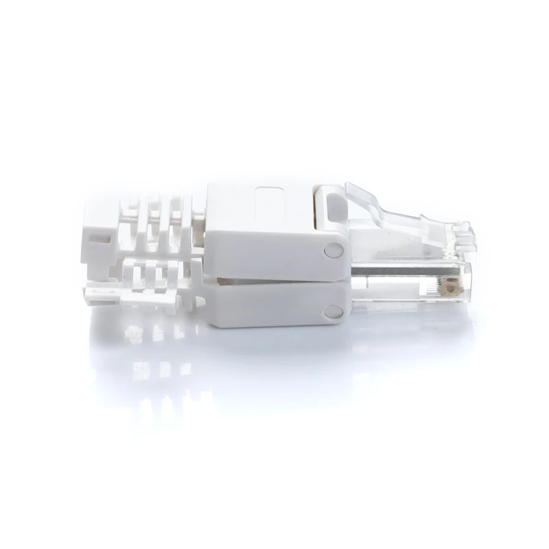 Nenhuma ferramenta do cabo dos ethernet do friso-menos conector da tomada cat6 rj45 da cabeça de cristal