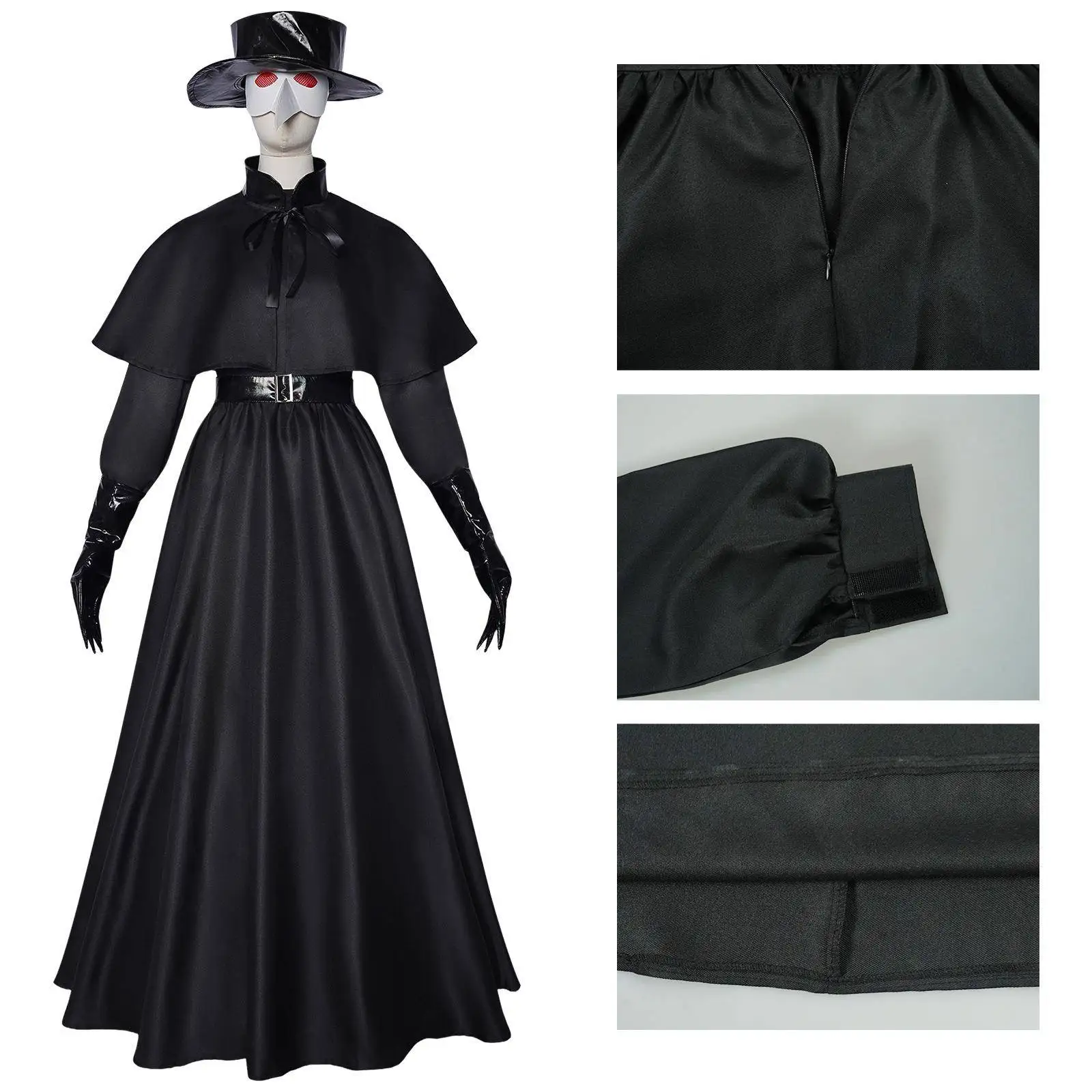 Loween – Costume de Cosplay de docteur de la peste, bec de corbeau St Punk, spectacle sur scène médiéval, faion ethnique traditionnelle pour femmes
