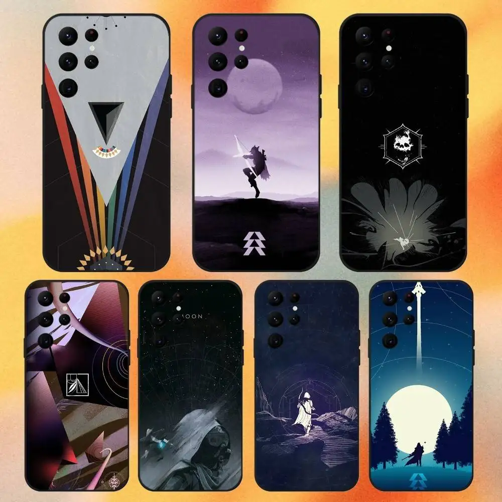 

D-Destiny 2 Game Phone Case For Samsung S 25,24,23,22,30,21,10,9,Ultra,Plus,Lite,FE,4,5G Black Soft Case