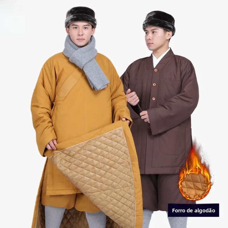 vetements-monastiques-d'hiver-chauds-t-shirt-en-coton-uni-pour-hommes-et-jeunes-couleur-unie-decontractee-grande-et-petite-taille-par-angyuan