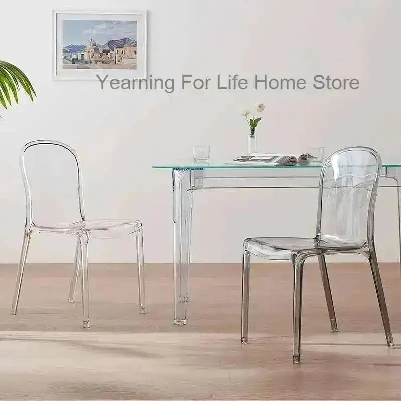 Throne Transparent Chairs Modern Luxury Nordic Dining Designer Dining Chairs Accent Comfortable Sillas Lounge Suite Furniture