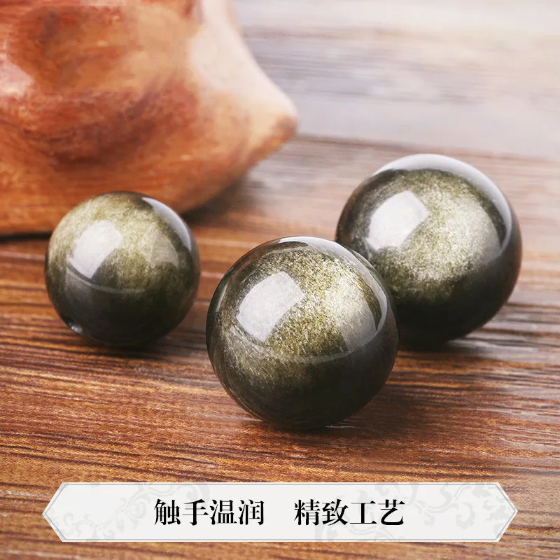 

Grade A Golden Obsidian Crystal Stone Round Beads For Jewelry Making Diy Necklace Earrings Bracelet Charms Pendant Accessories