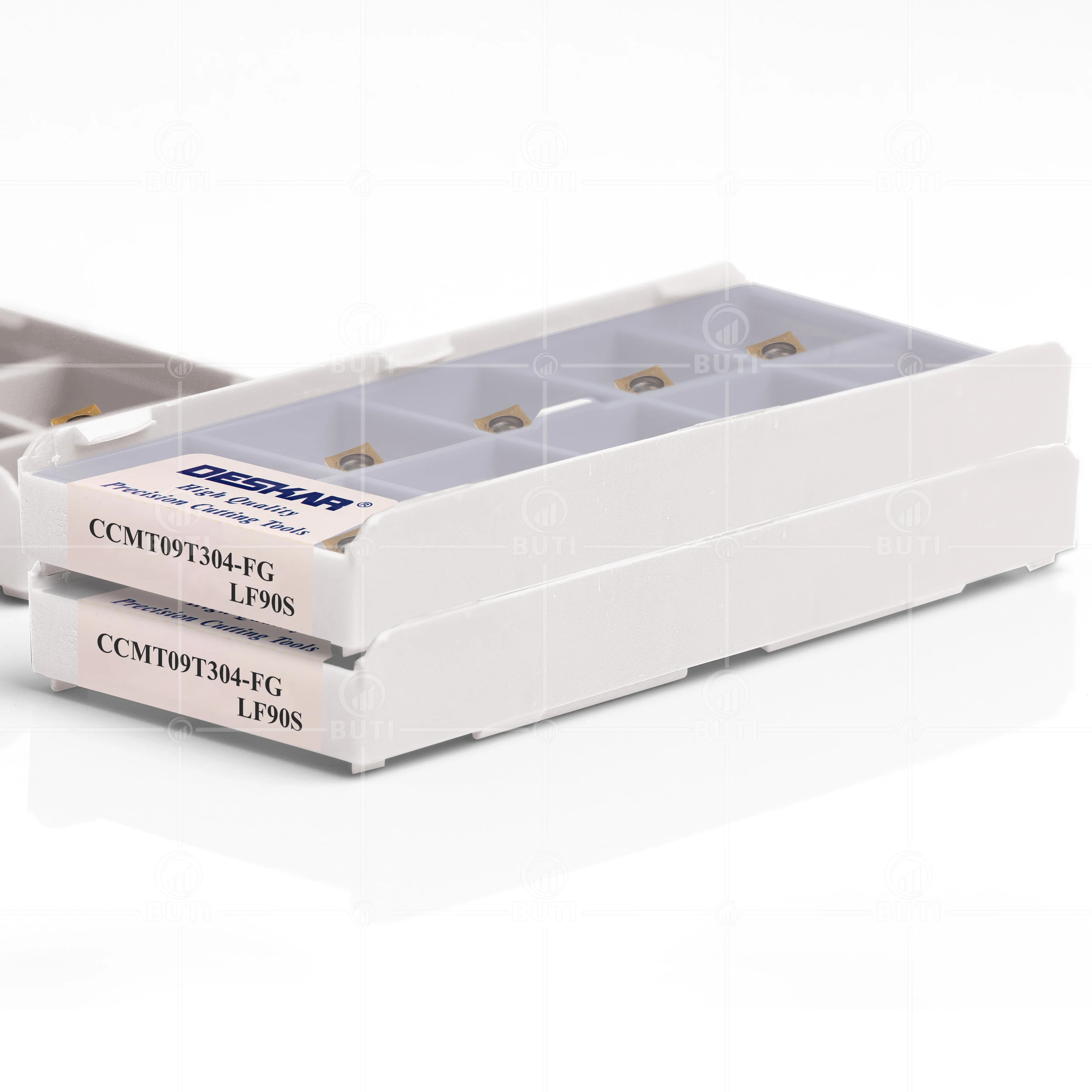 Imagem -04 - Deskar 100 Original Ccmt09t304-fg Lf90s Cnc Torno Cortador de Corte Ferramentas Torneamento Interno Cermet Carboneto Inserções para Peças de Aço