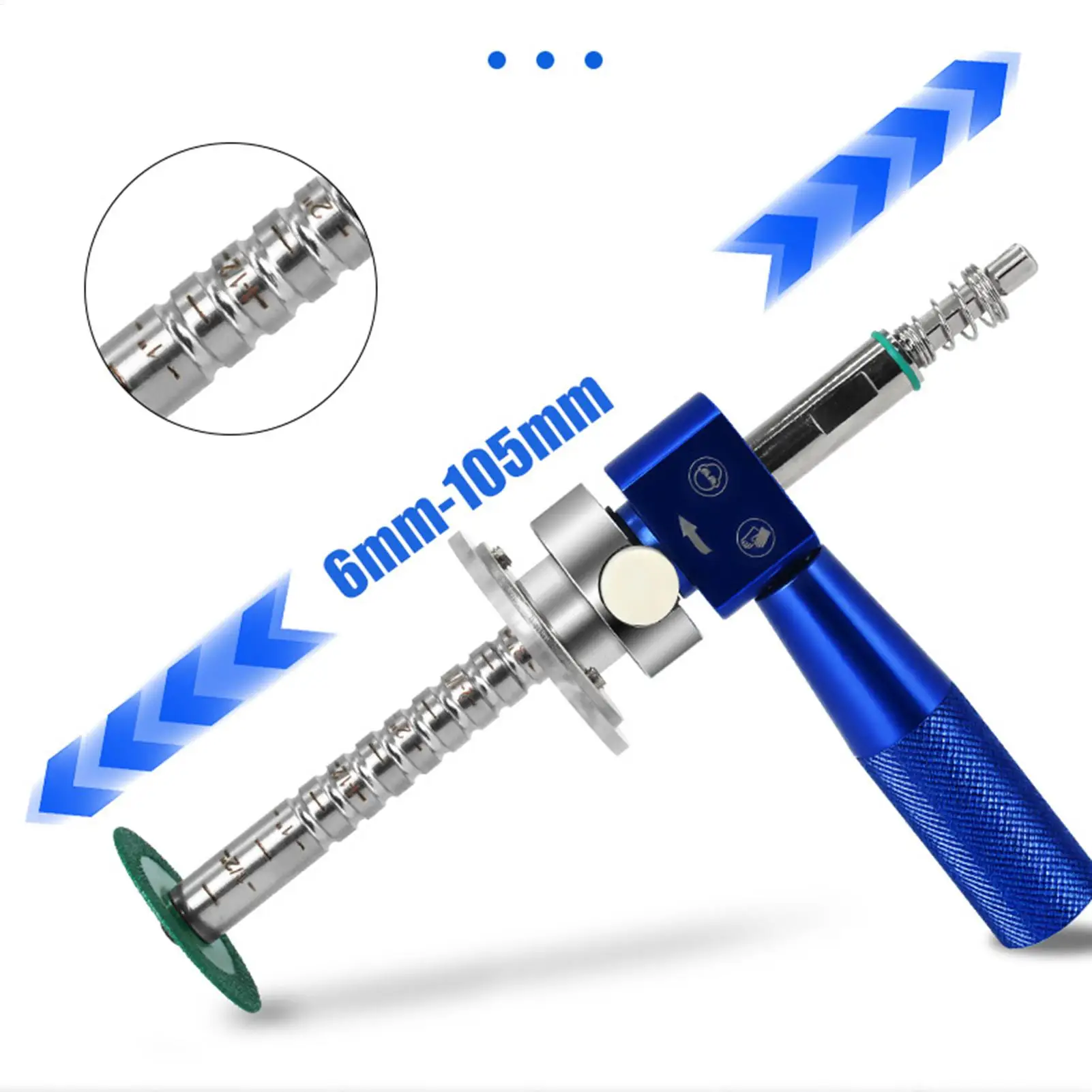 Pipe Cutting Tool Precise Adjustable Depth Handle Smooth Cutter Inside Pipe Cutting Tool for Industrial Case Drill Extension