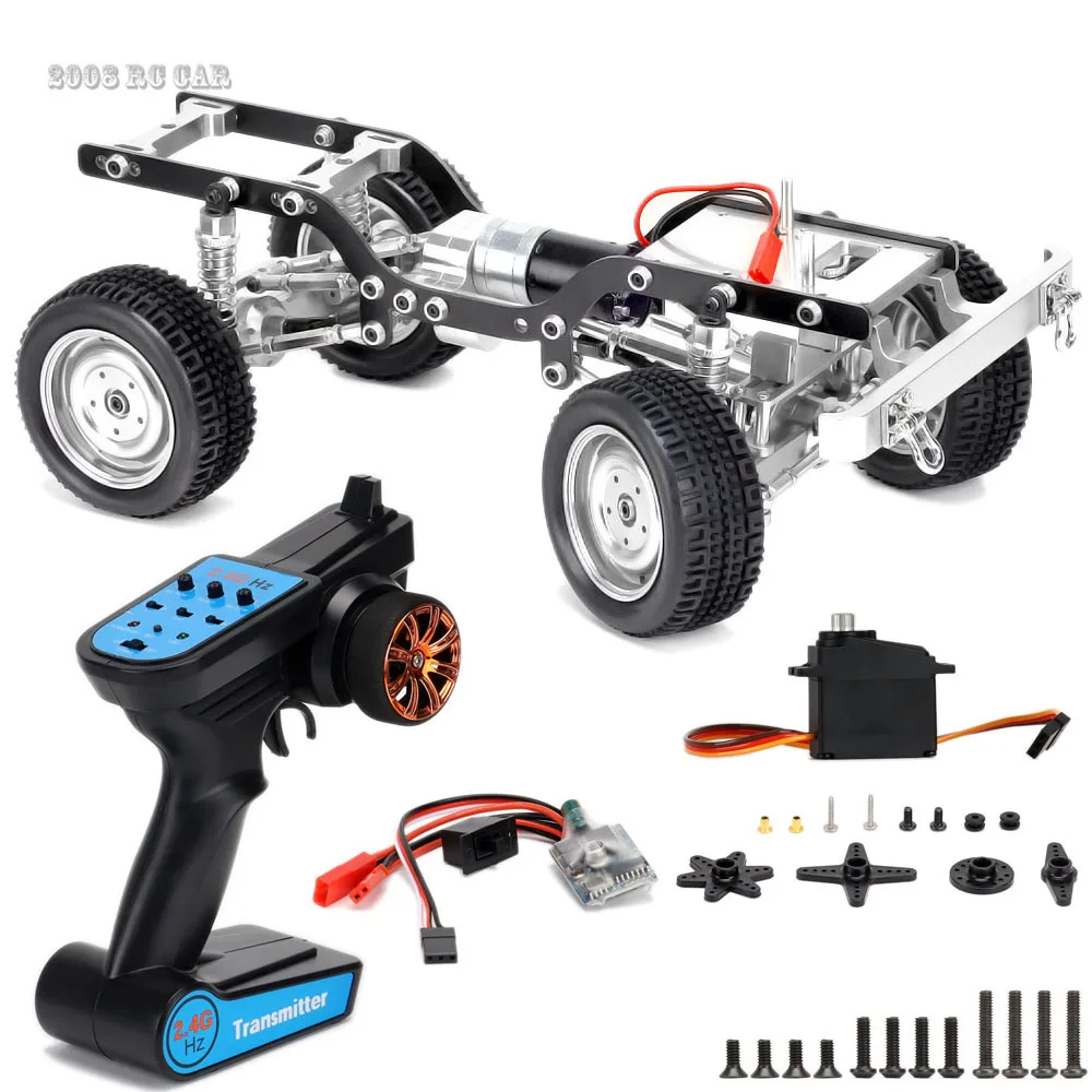 

1:12 1Set Metalen Wielbasis Gemonteerd Frame Body Chassis Kit En Zender Ontvanger Voor Rc Mn D90 99S Auto Accessoires