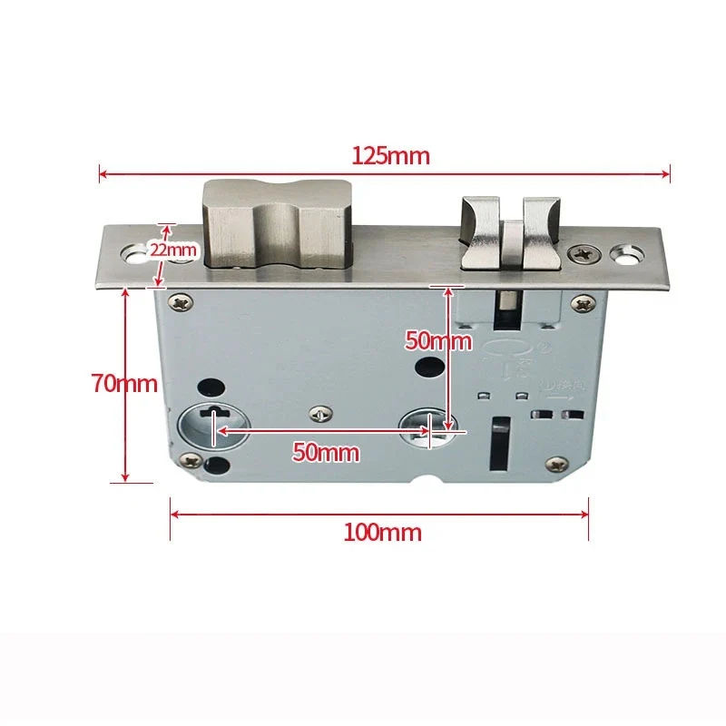 Imagem -03 - Phipulo- Eletrônico Lock Body Especializado Mortise para Tuya Reconhecimento Facial Impressão Digital Smart Door Lock 5050 Aço Inoxidável