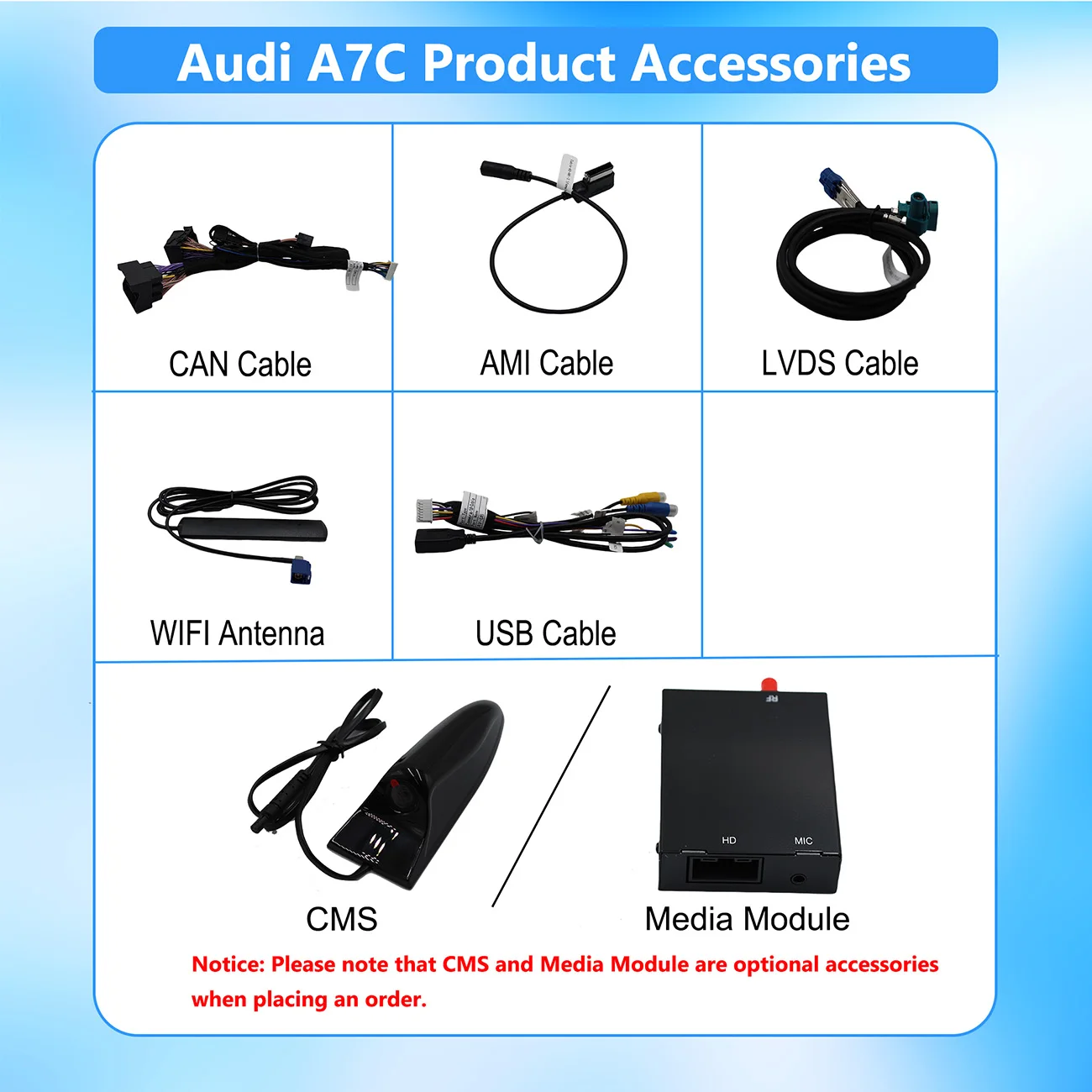 واجهة أوتوماتيكية CarPlay اللاسلكية لنظام أودي A6 A7 S6 S7 2016-2018 MHI2 مع وصلة مرآة AirPlay دعم خلفي YT NF #6