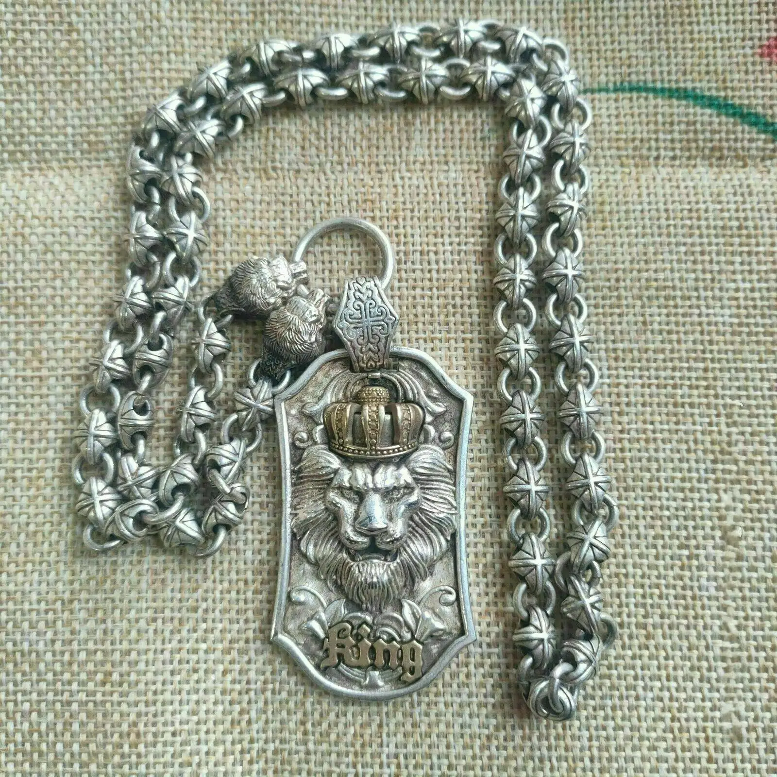 Rare Chinese Miao Tibetan silver handmade necklace jewelry noble gift