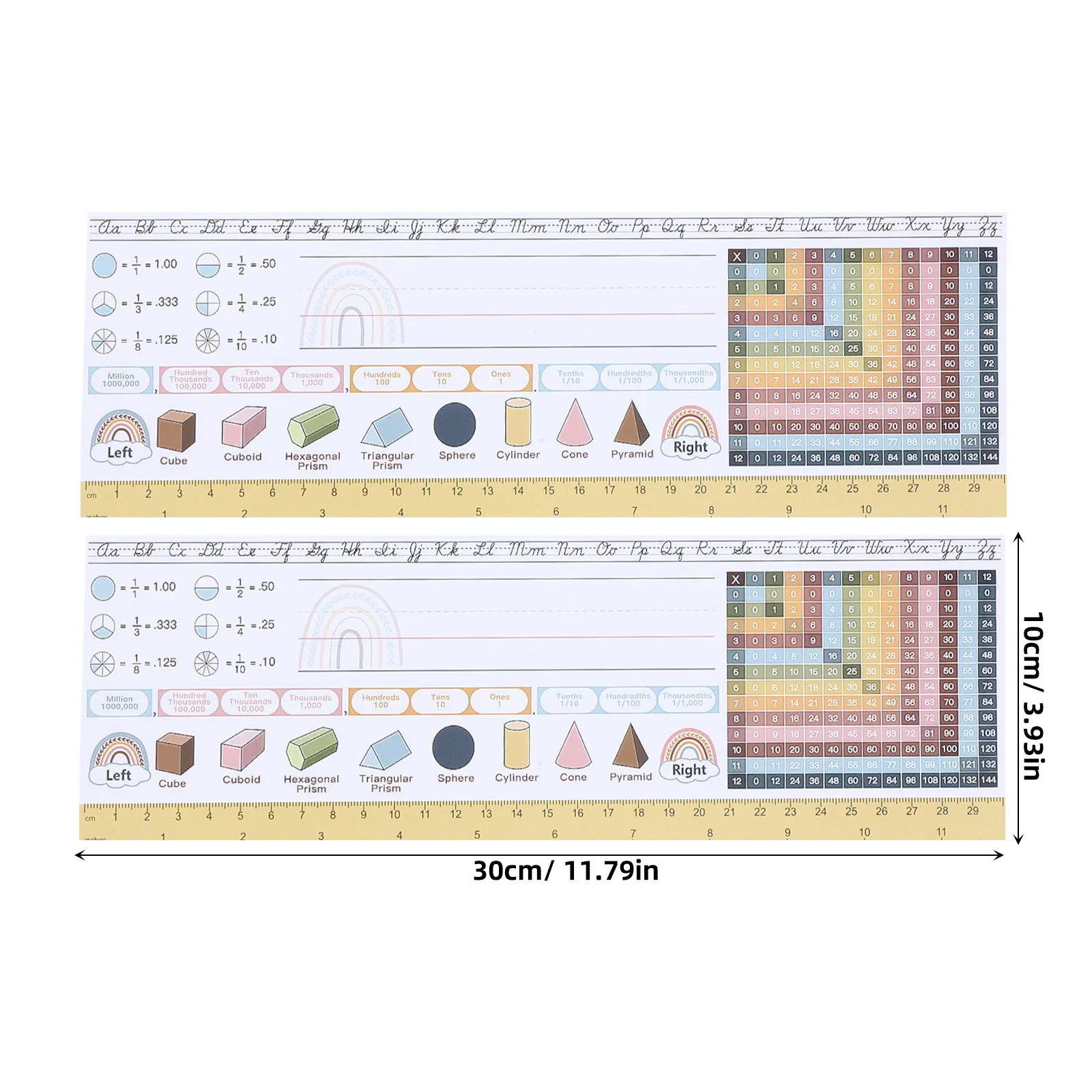 25Pcs 교실 책상 명찰 종이 다채로운 학생 책상 태그 학교를위한 전통적인 원고 학습 도구