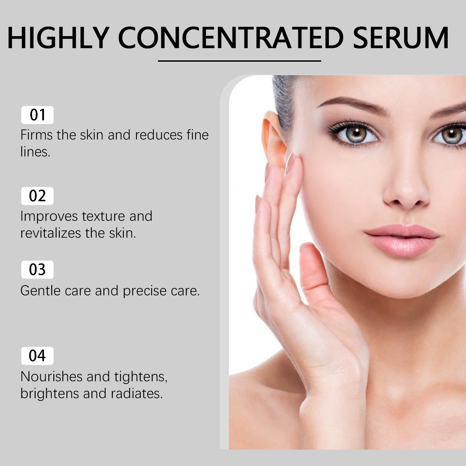 Anti Aging Face Serum Firming Brightening for All Skin Types Smoothing Wrinkle Tightening Nourishing Facial Skin Care Serum
