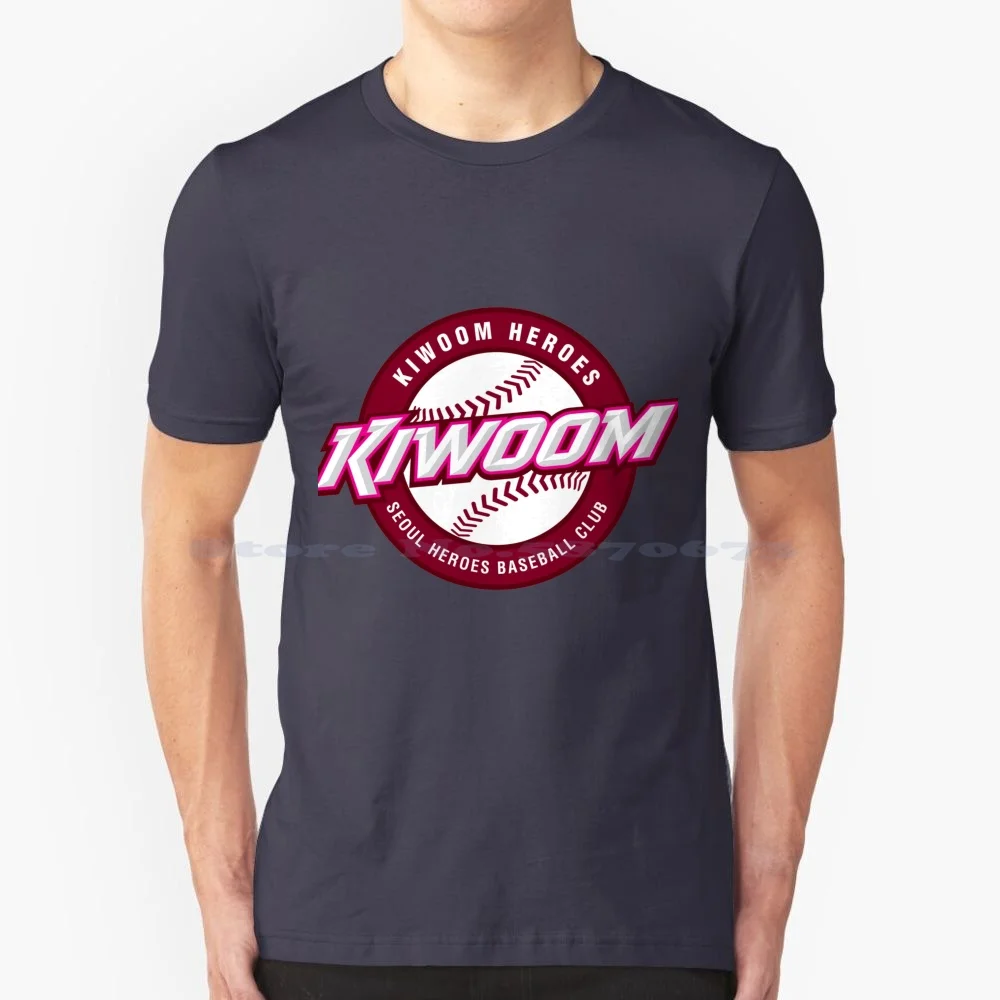 Kbo Kiwoom Heroes Seoul Logo Emblem-Korea Baseball Merch Hat Snapback Caps Mug Cup T Shirt 100% Cotton Tee Kbo Korea Baseball