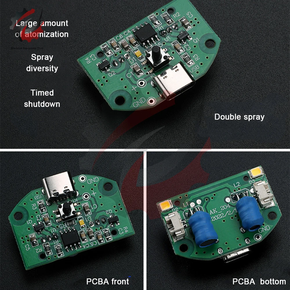 ミニUSB加湿器,5v,TYPE-C usb,蒸気発生器,回路基板,噴霧フィルム,振動