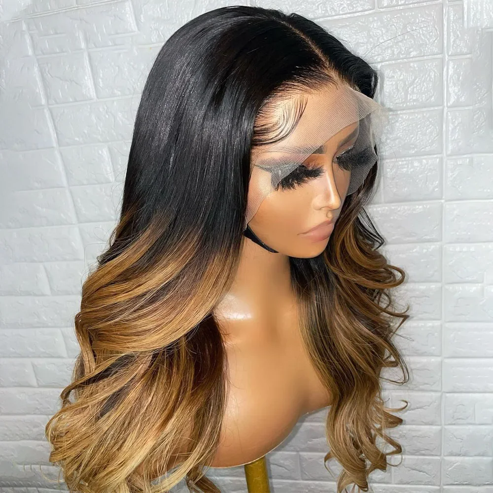 5x5 Silk Base 28inch Ombre Blonde Body Wave Glueless Soft Jewish Human Hair Wig With Baby Hair HD Lace European Hair Preplucked