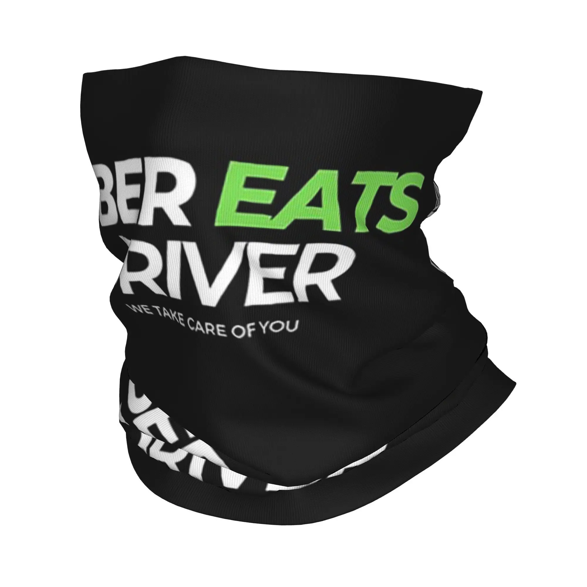 Uber Eats Driver Logo سائق توصيل الطعام باندانا غطاء الرقبة المطبوعة التفاف قناع وشاح قناع الوجه الدافئ المشي لمسافات طويلة الصيد الرجال النساء