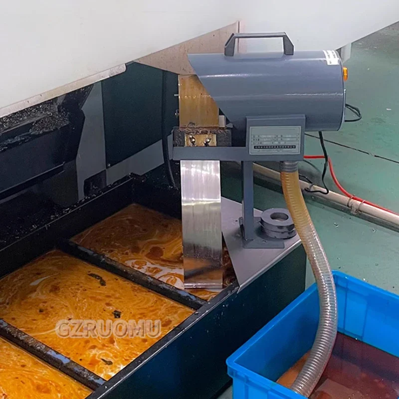 Portable Mini Oil Skimmer DN-70 FA-25L CNC Steel Belt Oil Scraper Degreaser 220V Industrial Oil-Water Separator Recovery Machine
