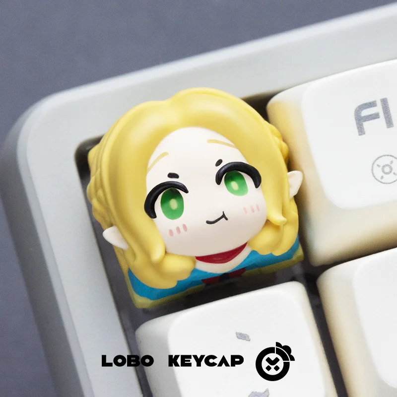 Teclas de Teclado mecánico de dibujos animados, periféricos de Anime, Delicious In Dungeon, creatividad, resina personalizada, regalo Kawaii