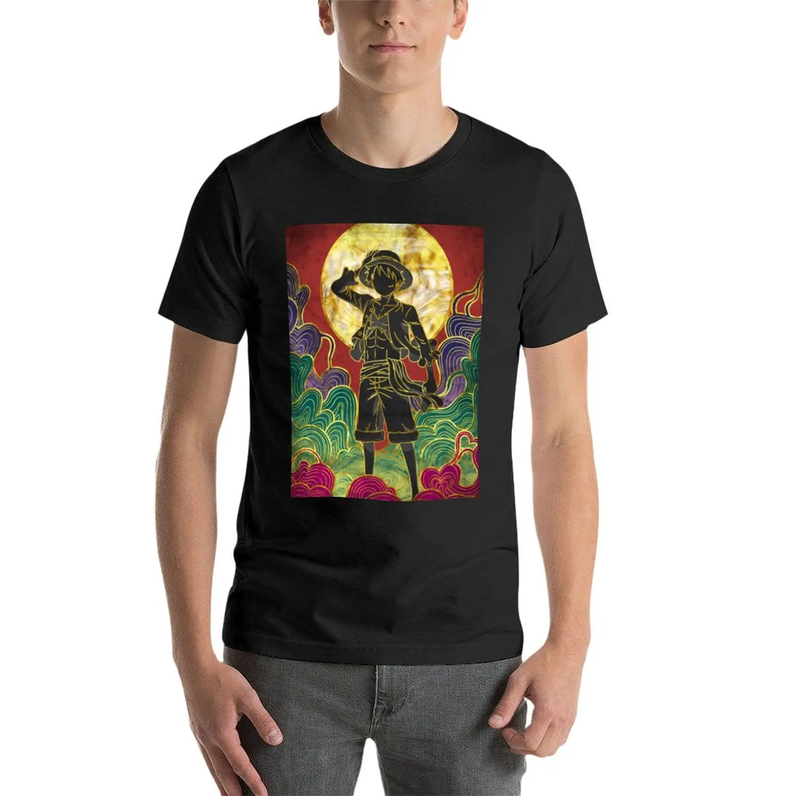 New The Captain Silhouette T-Shirt kawaii clothes oversized t shirt vintage clothes anime clothes men clothings